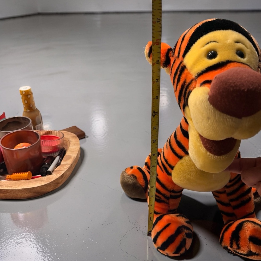 80s Vintage Disney Parks Exclusive Tigger Plush 16” Black Orange Disney World - Picture 3 of 16